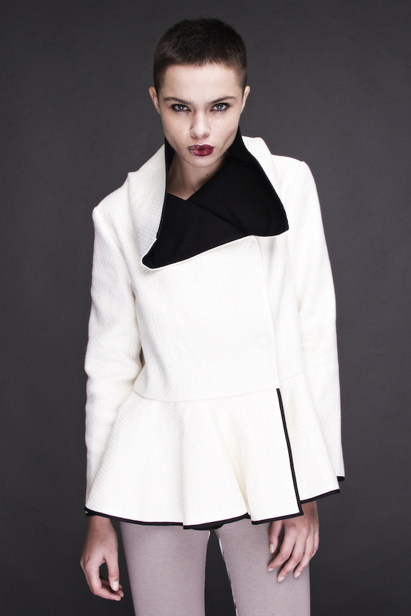 Buy Women's white silk basque buttons jacket, unique  stylish designer jacket